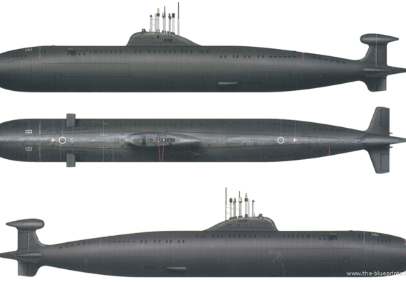 Корабль Россия - Victor Type III Class SSN [Submarine] - чертежи, габариты, рисунки